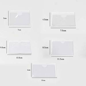 Самоклеящиеся карманы, держатели этикеток для скрапбука, виниловый пластиковый ПВХ, самоклеящийся прозрачный кармашек для заметок с адгезией - Product Image 2