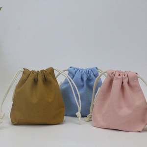 Pochette en coton avec logo personnalisé, cordon de serrage, emballage de bijoux, sac cadeau pour emballages cosmétiques - Product Image 6