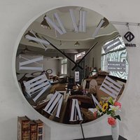 Jam Dinding Luar Ruangan 120CM Dengan Lampu LED Malam Hari, Angka Romawi, Bulat, Dekorasi Rumah Mewah, Jam Besar, Dropshipping