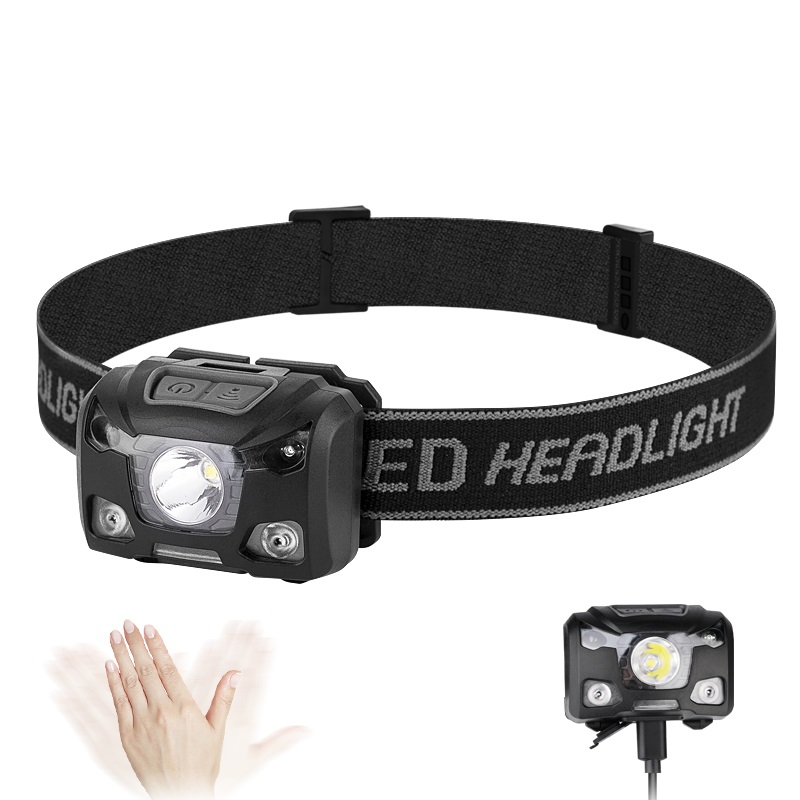 높은 루멘 힘 휴대용 LED 옥수수 속 USB C 재충전용 가장 밝은 Headlamp 플래쉬 등 야영 방수 경고등