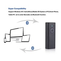 EVAWGIB - Escáner de Código de Barras Portátil Mini 1D y 2D, Lector de Códigos QR, USB, BT 2.4G, Inalámbrico, para Almacén y Logística