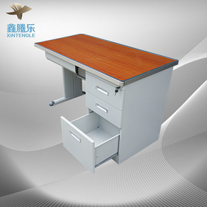 Muebles escolares de metal de diseño moderno, mesas de escritorio de ordenador de acero para comedor de oficina con cajón, mesa de almacenamiento de acero, escritorio de oficina - Product Image 5