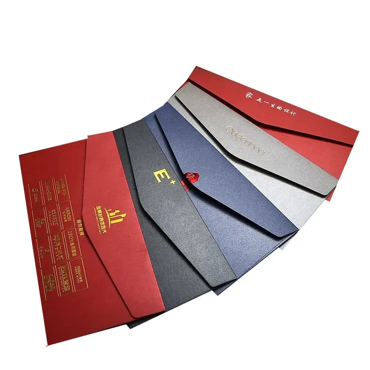 Custom Color Printing Gold Stamping Logo Gift Card Envelopes For Letters