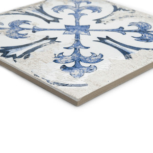 Piastrella Decorativa Quadrata in Ceramica Blu e Bianca Anthology per Pareti e Pavimenti - Product Image 3
