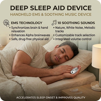 Appareil portable d'aide au sommeil à micro-courant, technologie de sommeil par micro-courant, 10 sons naturels, rechargeable, soutien au sommeil pour adultes, cadeau
