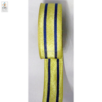 Bordure tressée métallique en galon, motif jacquard fabriqué à la machine, fil doré/argenté de haute qualité, écologique, style vintage/élégant