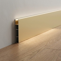 Plinthe LED en aluminium à paroi épaissie, résistante à la corrosion, pour la décoration des bâtiments en zones humides côtières