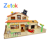 Kit de Inicio Zetok de Madera para Hogar Inteligente, Rompecabezas 3D, Bloques Electrónicos, Construcción de Modelos, Kit Educativo STEM de 16 Lecciones