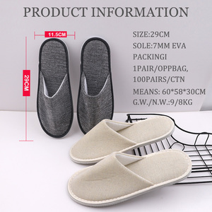 Zapatillas desechables de <span class=keywords><strong>hotel</strong></span> Zapatillas de esponja desechables de <span class=keywords><strong>HOTEL</strong></span> EL <span class=keywords><strong>HOTEL</strong></span> usa zapatillas desechables de <span class=keywords><strong>lino</strong></span> de algodón - Product Image 3