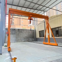 Grue portique intérieure/extérieure pour déchargement, hauteur de levage 5m, capacité 2-6 tonnes, 3 tonnes, sans rail, omnidirectionnelle, fonctionnement stable, garantie 1 an