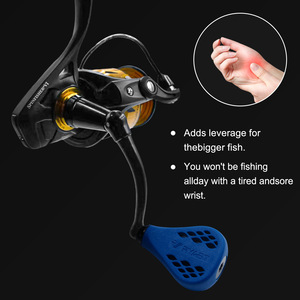 Empuñadura para carrete de pesca de 66 mm con mango azul de TPE de 35 mm para Slammer Spinfisher 2500 4500 - Product Image 3