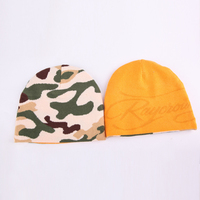 Bonnet d'hiver chaud et doux unisexe, réversible 2-en-1, en tissu jacquard haute densité, avec logo, style vintage sportif, motif camouflage