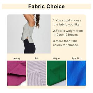 Camisetas sin mangas cortas ligeras de secado rápido con cuello redondo gris de alta calidad personalizadas para mujer - Product Image 2