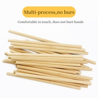 Logo personnalisé paille de bambou biodégradable biologique naturelle de 20cm en fibre de thé paille réutilisable avec nettoyants boîte sac emballage