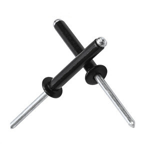 Rivets aveugles en aluminium à tête dôme à grande bride, haute qualité, prix usine, revêtement noir en poudre, M2.4 M2.8 M3 M3.2 M4 M5 - Product Image 1