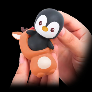 Venta al por Mayor de Pelotas de TPR de 3 Pulgadas con Diseño Navideño de Santa, Muñeco de Nieve, Pingüino y Reno, Juguetes Sensoriales para Niños - Product Image 3