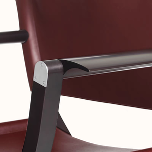 Silla de <span class=keywords><strong>director</strong></span> plegable portátil de cuero personalizable para exteriores, silla de madera para acampar, silla de salón de lujo italiana de diseñador - Product Image 5