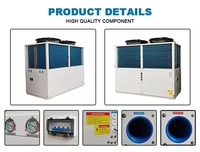 Système de pompe à chaleur air-eau en acier inoxydable R410A, chauffe-eau électrique, refroidisseur pour piscine hors sol et usage hôtelier