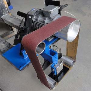 Lijadora de Banda Abrasiva Metálica de Doble Propósito Vertical y Horizontal para Desbarbar y Pulir Piezas de Cuchillos Metálicos - Product Image 3