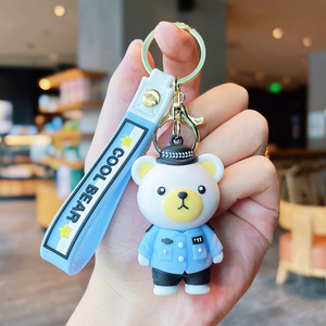 LLavero de oso de policía de dibujos animados creativo más nuevo de 2025, colgante de bolsa de muñeca de goma suave, regalo pequeño para evento promocional - Product Image 6