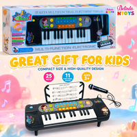 Clavier électronique multifonctionnel Belinda à 25 touches, jouets de clavier de piano avec microphone, instruments de musique, cadeaux pour enfants