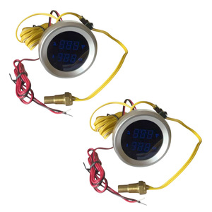 เกจวัดอุณหภูมิน้ำและแรงดันไฟฟ้าแบบรวม 12V 24V จอแสดงผล LED สำหรับรถยนต์ รถบรรทุก รถขุด รถวิศวกรรม - Product Image 2
