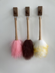 <span class=keywords><strong>Plumeau</strong></span> en laine d'agneau douce personnalisable, dépoussiéreur domestique en gros avec manche en bois naturel - Product Image 6