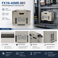 Contrôleur programmable Mitsubishi FX1N-40MR-001 MELSEC PLC 24DI 16DO, sortie relais AC 85-264V, fabriqué au Japon