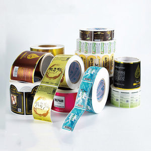 Maßgefertigte Permanente Selbstklebende Wasserdichte Vinyl-Aufkleber Goldfolie Heißprägung Snack-Lebensmittelgläser Tierfutter Pizza Olivenöl - Product Image 1