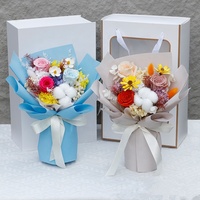Vente en gros de bouquet de fleurs séchées personnalisées pour mariage, meilleurs cadeaux de Saint-Valentin et cadeau de fête des mères, bouquet de fleurs de rose conservées