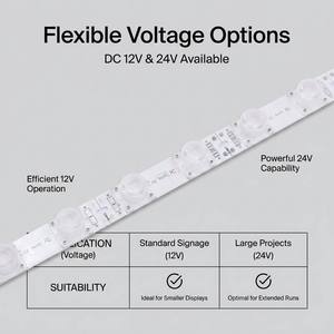 Barre lumineuse LED moderne et mince 12V 24V, bande LED pour enseignes publicitaires et caissons lumineux, vente en gros, barre LED la plus brillante - Product Image 5