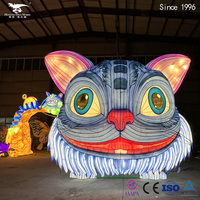 Lanterne chinoise en tissu imperméable avec installations d'art à lumière LED pour spectacle de lumière LED pour lieu public