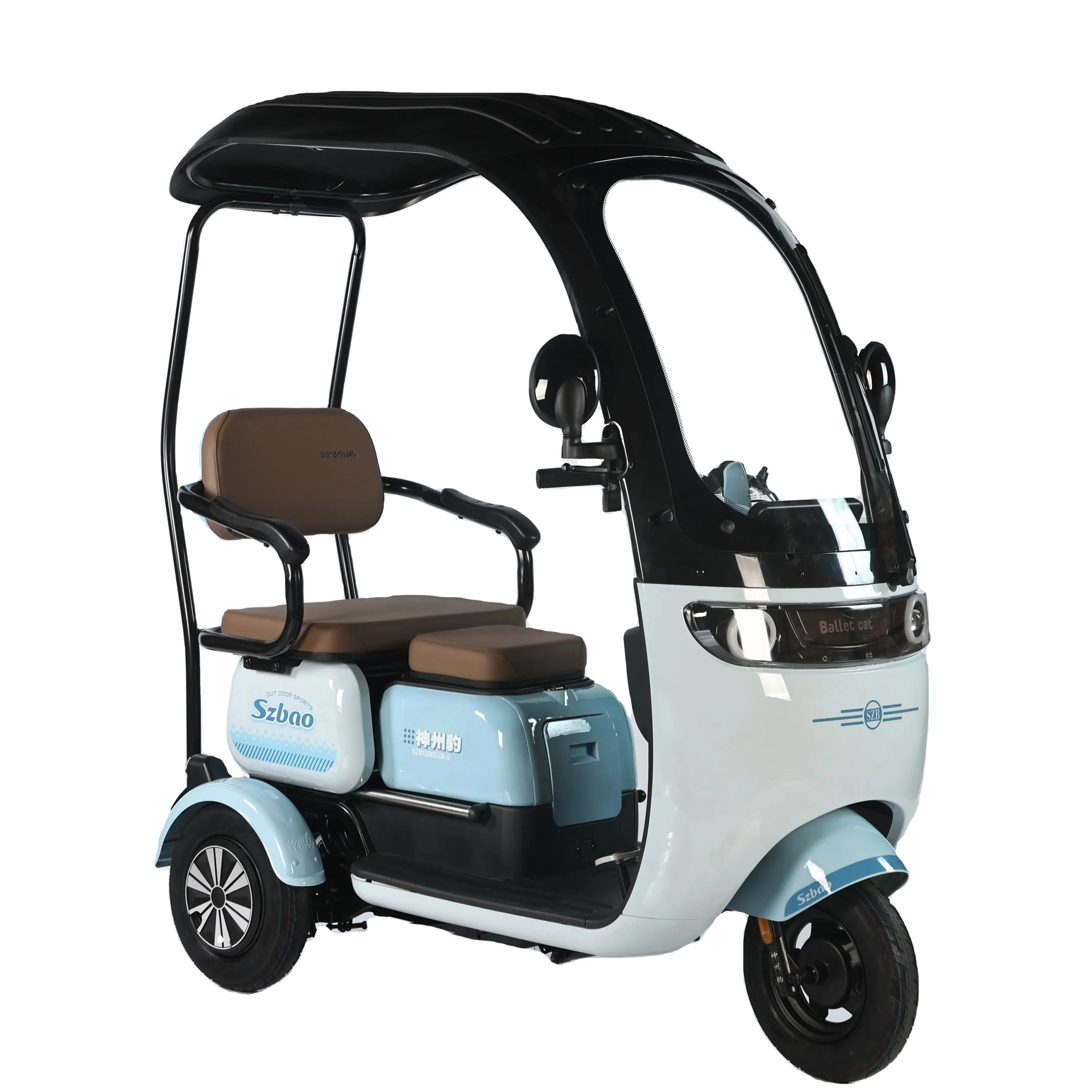 48V 20ah Koolstofstaal Elektrische Driewieler 3-wielige Scooter 600W Vermogen Voor Passagier