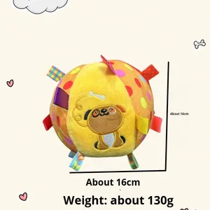 卡通丝带铃声毛绒玩具球，用于猫和狗的训练宠物用品 - Product Image 2