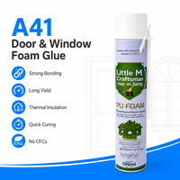 Colle mousse PU A41 500ml à prise rapide et haute expansion pour l'isolation thermique, idéale pour l'installation de portes et fenêtres en aluminium