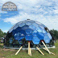 Dôme géodésique en verre RAXDOME pour glamping, maison préfabriquée, demi-sphères pour chambre étoilée