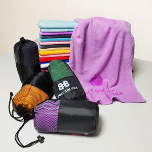 Serviettes <span class=keywords><strong>de</strong></span> sport brodées à logo, absorbant la transpiration, pour yoga et gym, en gros, à prix abordable, fabriquées en Chine - Product Image 3