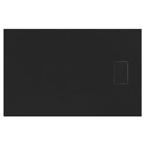Plato de Ducha Rectangular Moderno de 70x100cm, Negro, de Acrílico Delgado con Diseño Cuadrado, Material de Mármol, para Uso en Baños de Hotel - Product Image 1