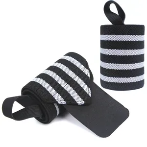 1pair Wristband Wrist Support Brace Straps Wrist Gym Wraps Bandage Fitness <b>Training</b> <b>Strength</b> Weight Lifting Protective Equipment - Product Image 3
