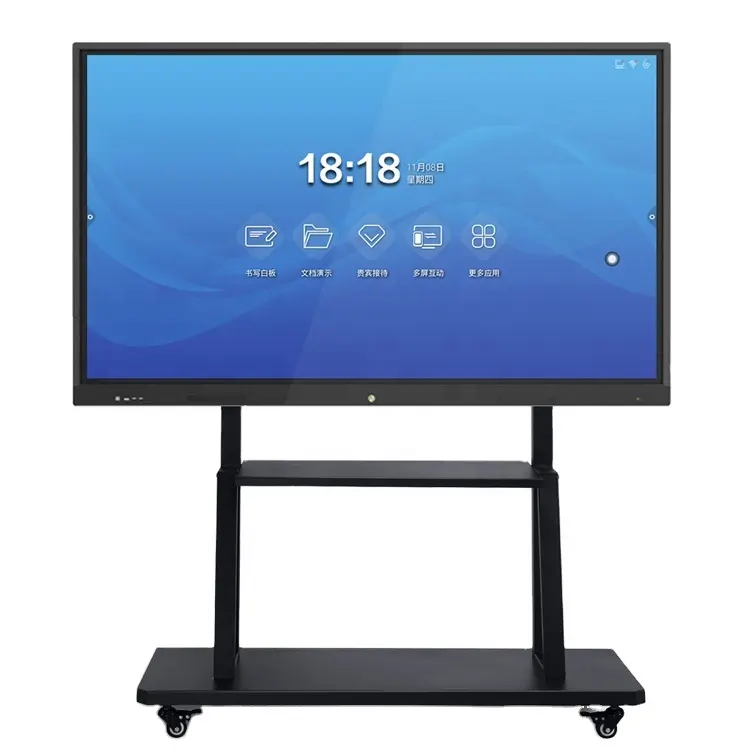 20 points Touch Screen Interactive Flat Panel 4K Smart Boards Interactive Digital Whiteboard Built in 12M Camera and Microphone