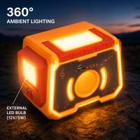 Batterie LiFePO4 1000W 12.8V 6Ah avec panneau solaire pour camping, soirées musicales, stockage d'énergie, utilisation automobile