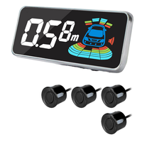 Sensor de Aparcamiento para Coche con Radar de Marcha Atrás, Cuatro Sondas, Pantalla LCD, Impermeable, con Advertencia por Voz