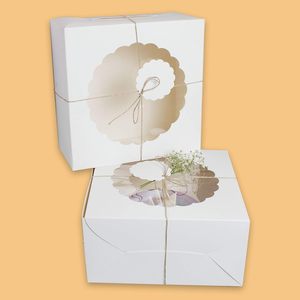 Cajas Blancas para Pasteles con Ventana, Cajas <span class=keywords><strong>de</strong></span> Panadería para Pasteles, Brownies, Donuts, Galletas, Cupcakes, Chocolates, Postres - Product Image 1