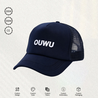 Casquette Trucker 5 Panneaux en Mousse avec Dos en Maille, Couronne Structurée, Respirante, Logo Brodé Personnalisé, OEM, Vente en Gros, Petites Séries 25 Pièces