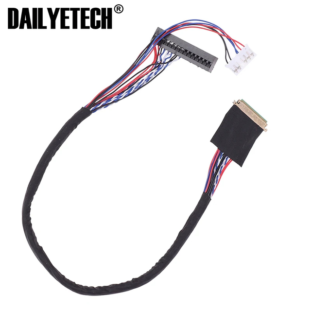 40cm 40 Pin 1 Channel 6 Bit LED LCD LVDS Screen Cable for Display