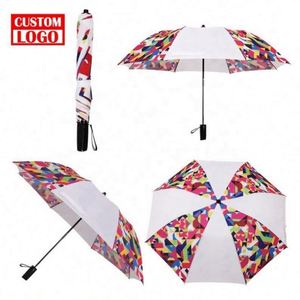 Wholesale Promotional Black 3 Fold Small Travel Rainy Sunny 3 Folding <b>Umbrellas</b> Outdoor <b>Umbrella</b> Portable - Product Image 1