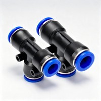 Connecteur rapide pneumatique PE4 6 8 10 12 14mm, raccord en T à trois voies à diamètre variable Peg16-8-16, raccord rapide pour tuyau d'air