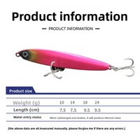 Leurre dur ABS télécommandé multi-couche tremblant pour la pêche en eau profonde, type crayon, avec hameçon à fente sanguine, 10/14/18/24g