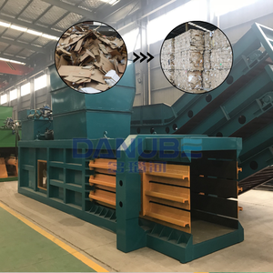 Enfardadora Hidráulica Industrial Horizontal para Reciclaje de Botellas de PET/Plástico Blando/Latas de Aluminio/Cartón y Chatarra Metálica - Product Image 1