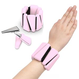 Vente en gros usine : Poids réglables en silicone pour poignets et chevilles, 2lb 4lb, bracelet lesté en fer portable pour Yoga Pilates, logo personnalisé - Product Image 5